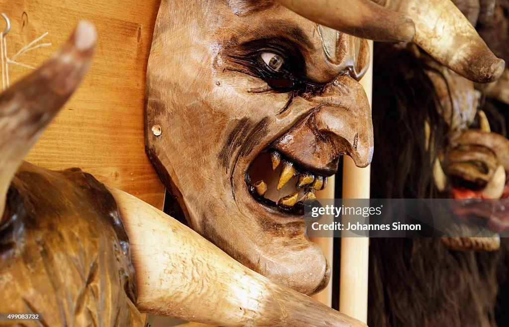 Woodcarver Specializes In Krampus Masks