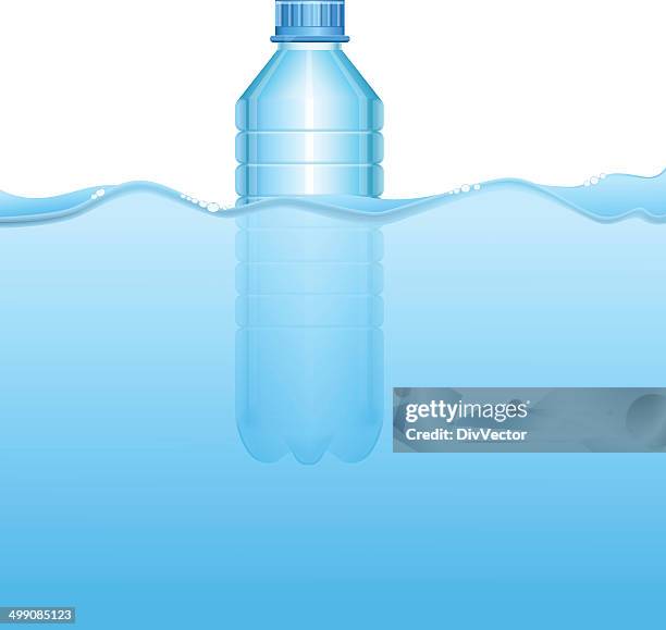 water bottle with splash - rain drop close up stock illustrations