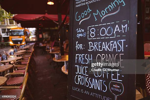 breakfast anyone, amsterdam, the netherlands - amsterdam cafe stock pictures, royalty-free photos & images