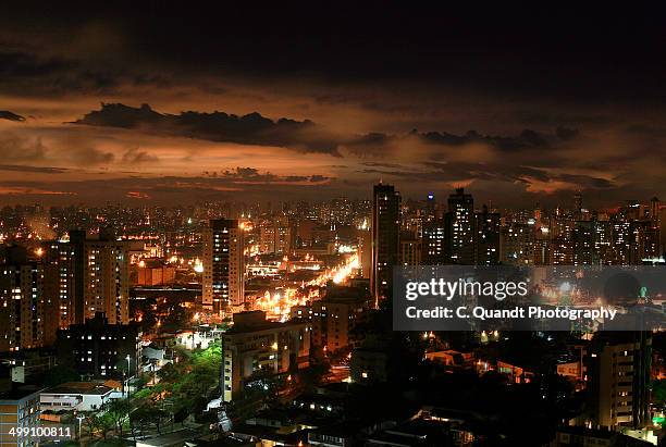 nightfall - curitiba stockfoto's en -beelden