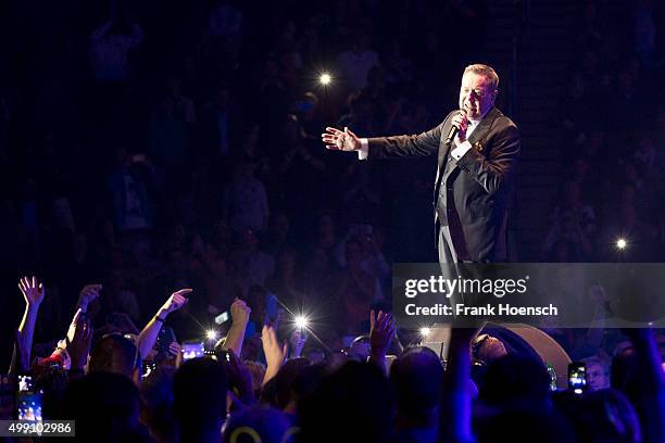 German singer Roland Kaiser performs live during the Schlagernacht des Jahres at the Mercedes-Benz Arena on November 21, 2015 in Berlin, Germany.