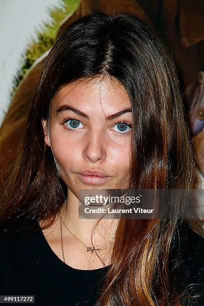 Actress Thylane Blondeau attends the ' Belle et Sebastien - L'Aventure Continue' Paris Premiere at Cinema Gaumont Capucine on November 29, 2015 in...