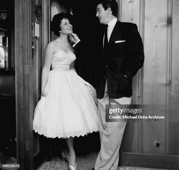 Actor William Campbell poses with his wife Judith at home in Los Angeles, California.