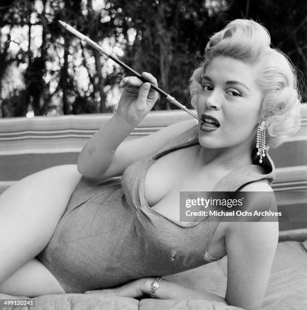 Actress Sandra Giles poses at home in Los Angeles, California.