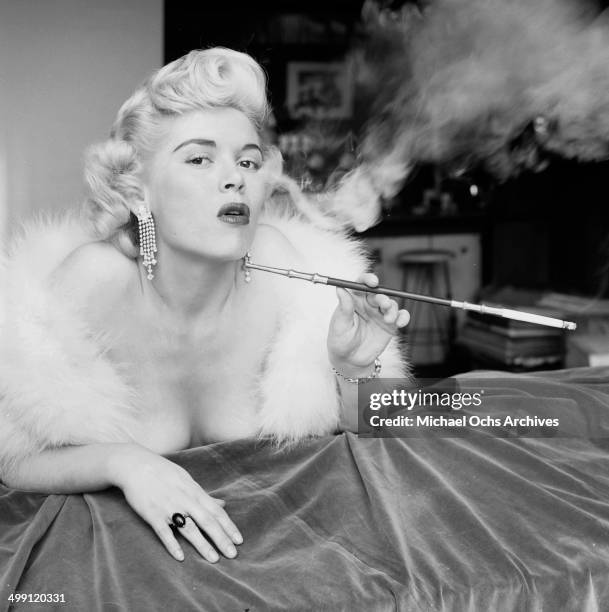 Actress Sandra Giles poses at home in Los Angeles, California.