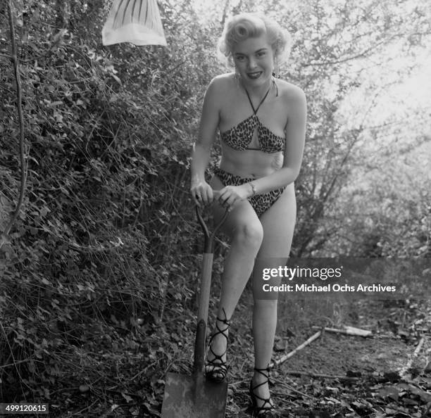 Actress Sandra Giles poses at home in Los Angeles, California.