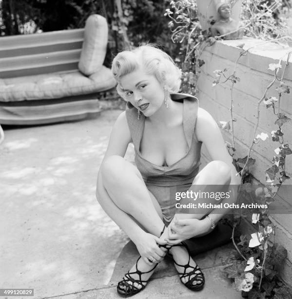 Actress Sandra Giles poses at home in Los Angeles, California.