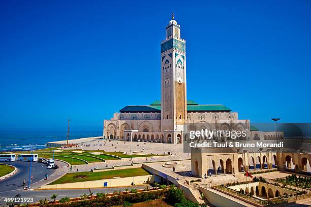 morocco, casablanca,  hassan ii mosque - mosque hassan ii stock pictures, royalty-free photos & images