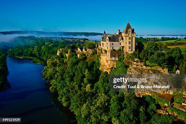 france, dordogne, vitrac, chateau de montfort - dordonha imagens e fotografias de stock
