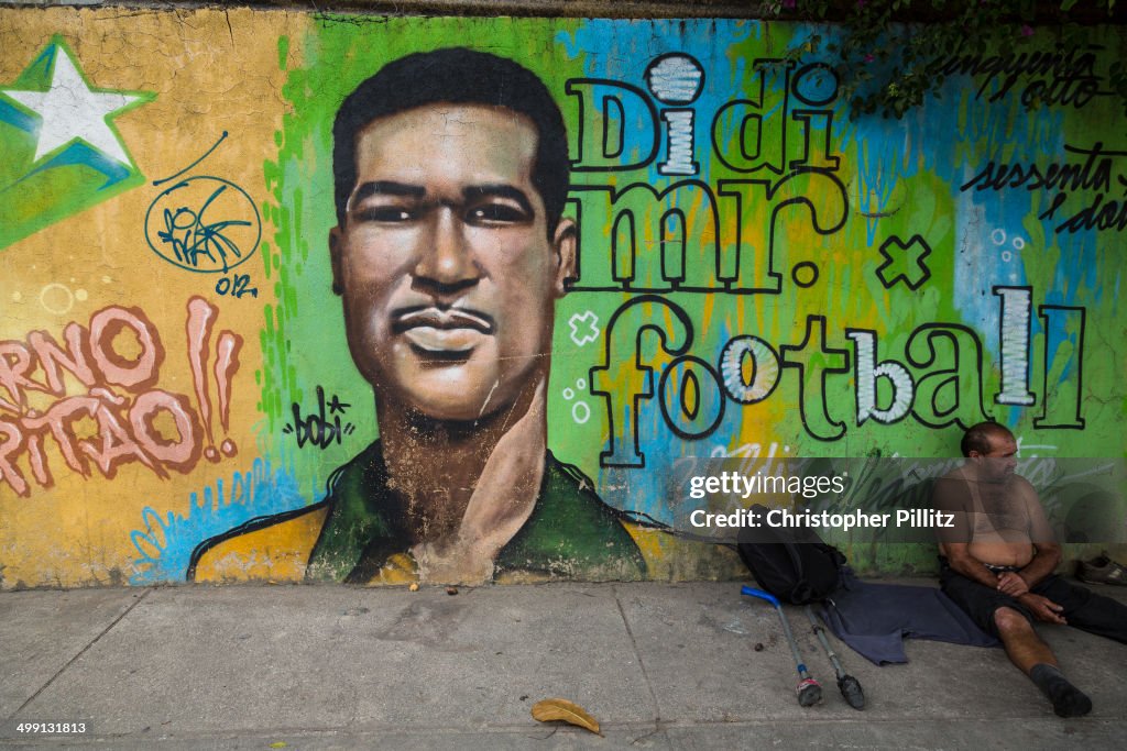 Mural of soccer legend Didi, Rio de Janeiro
