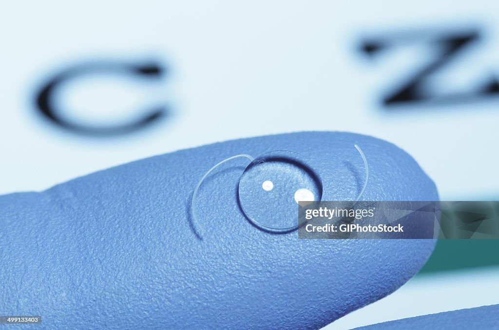 Iol Size Finger Intraocular Lens On Gloved Finger Intraocular Lens Is An Artificial ...