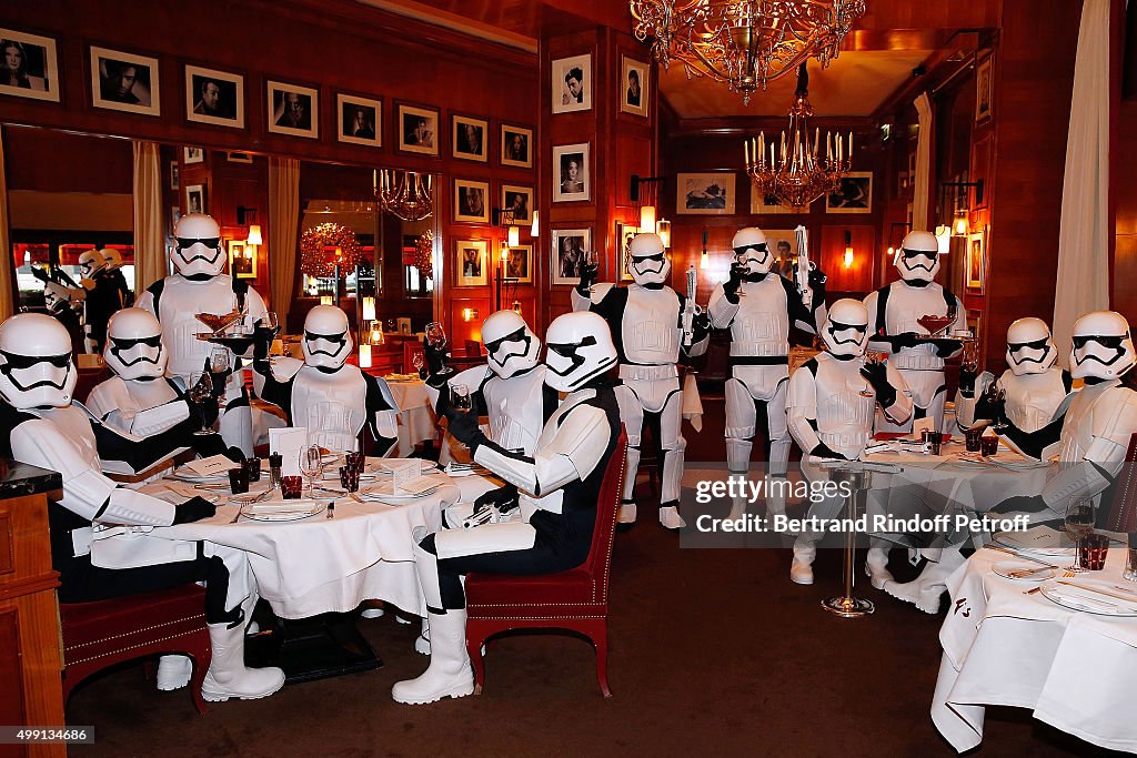 Stormtroopers' Performers Try On Their Costumes Ahead Of Star Wars: Episode VII - The Force Awakens Event To Be held On Dec 16th