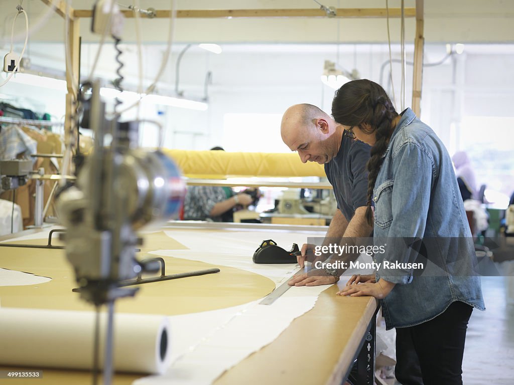 Garment workers training in clothing factory