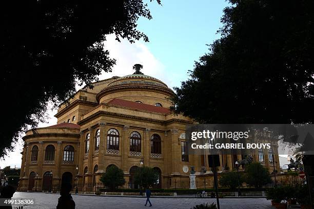 Picture shows the Teatro Massimo in Palermo on November 29, 2015. Palermo is the capital of both the autonomous region of Sicily and the Province of...