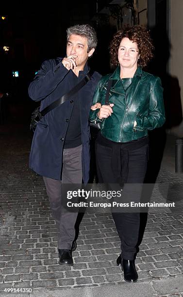 Ricardo Darin and Florencia Bas are seen on October 29, 2015 in Madrid, Spain.