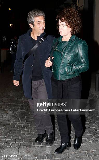 Ricardo Darin and Florencia Bas are seen on October 29, 2015 in Madrid, Spain.
