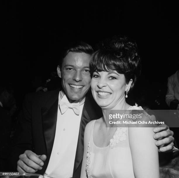 Actor Richard Chamberlain with Clara Ray attend a premier in Los Angeles, California.