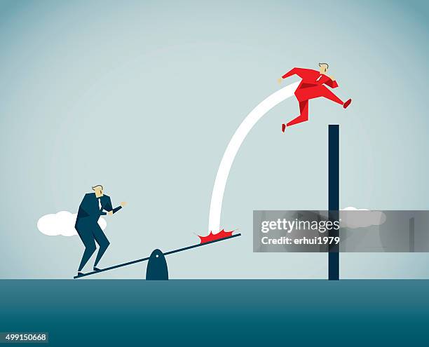 effort - high jump vector stock illustrations