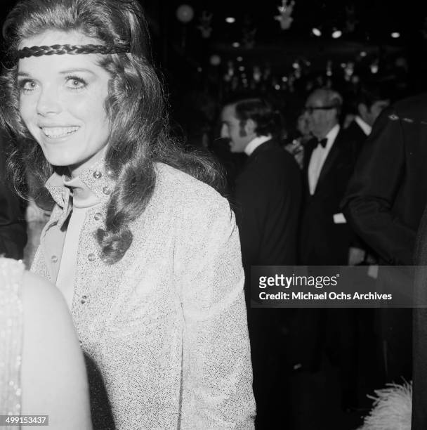 Actress Samantha Eggar attends a party in Los Angeles,California.