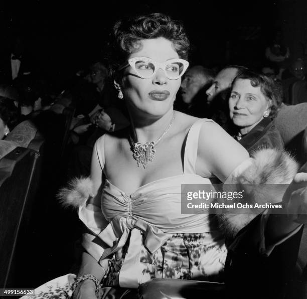 Actress Yvonne De Carlo attends a premiere in Los Angeles, California.