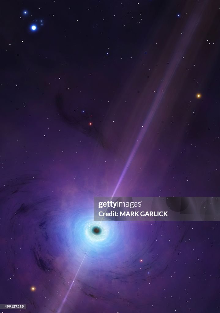 Computer artwork of black hole