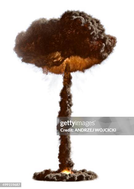 mushroom cloud, artwork - mushroom cloud stock illustrations