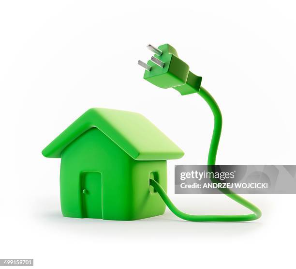 eco home, artwork, artwork - wired stock illustrations