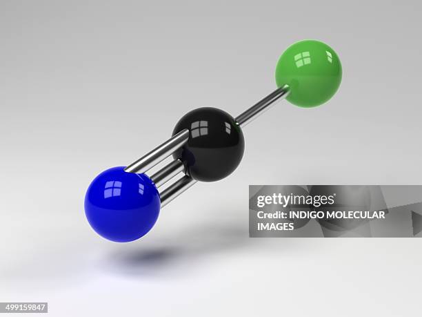 cyanogen chloride molecule, artwork - nitrogen stock illustrations