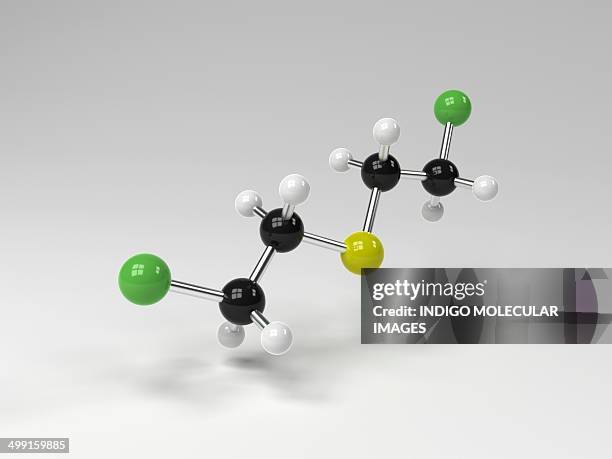 mustard gas molecule, artwork - chemical attack stock illustrations