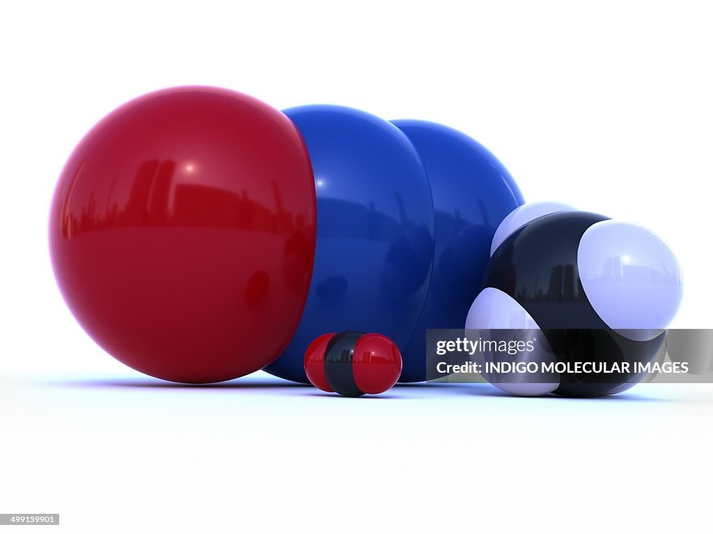 Greenhouse gas molecules, artwork