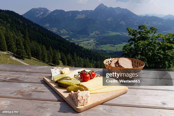 germany, upper bavaria, bavaria, mangfall mountains, bayerischzell, cheese platter - bavaria traditional stock pictures, royalty-free photos & images