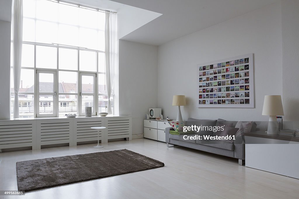 Empty modern living room