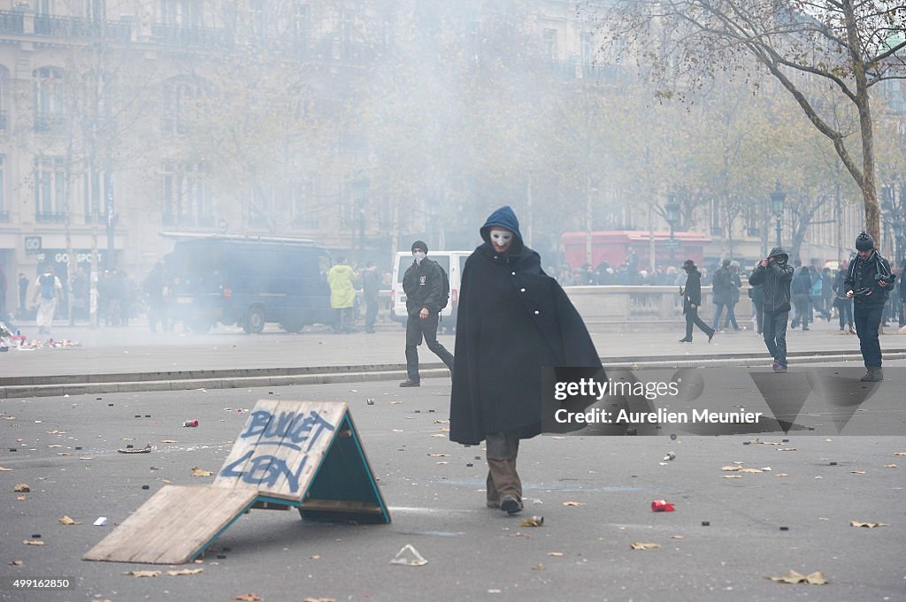 Climate Change Demonstrations Take Place In Paris Ahead of COP21