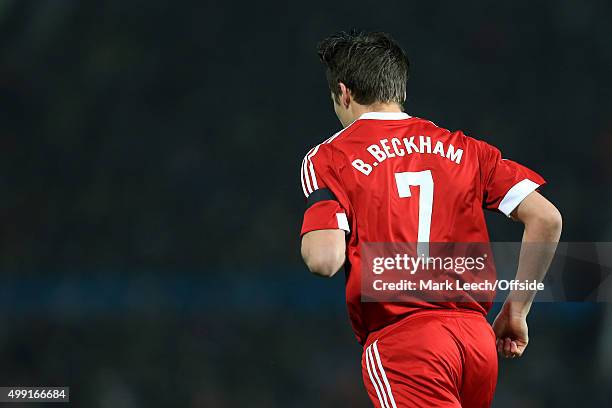 Brooklyn Beckham of GB in action during David Beckham's Match For Children, in aid of UNICEF, between a Great Britain XI and a Rest of the World XI...