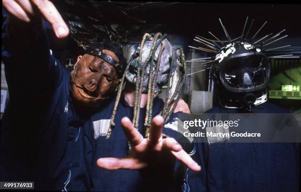 Slipknot portrait, United Kingdom, 2000.