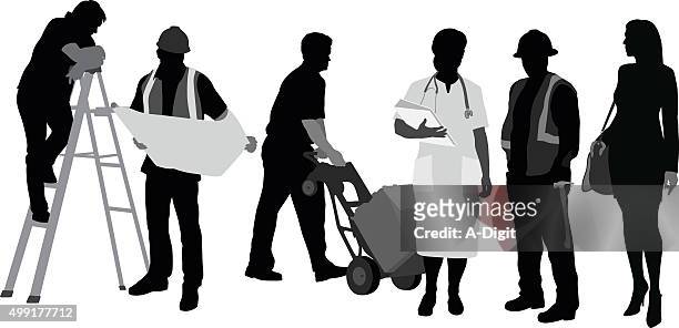 our job - occupation silhouette stock illustrations