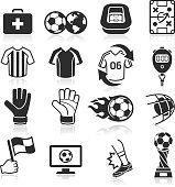 Soccer icons set .