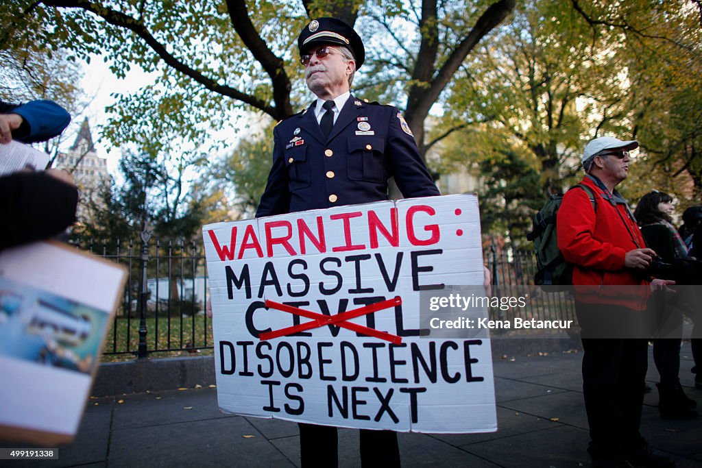 Environmental Activists Hold Rally And March In Lower Manhattan