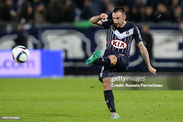 Diego Contento for FC Girondins de Bordeaux in action during the French Ligue 1 game between FC Girondins de Bordeaux and Stade Malherbe de Caen at...