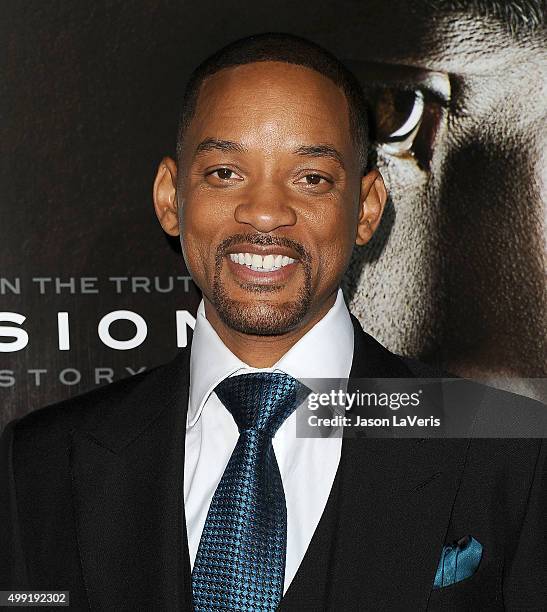 Actor Will Smith attends a screening of "Concussion" at Regency Village Theatre on November 23, 2015 in Westwood, California.