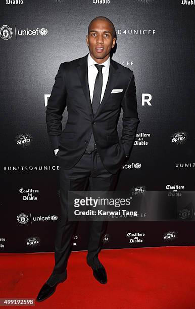 Ashley Young attends the United for UNICEF Gala Dinner at Old Trafford on November 29, 2015 in Manchester, England.