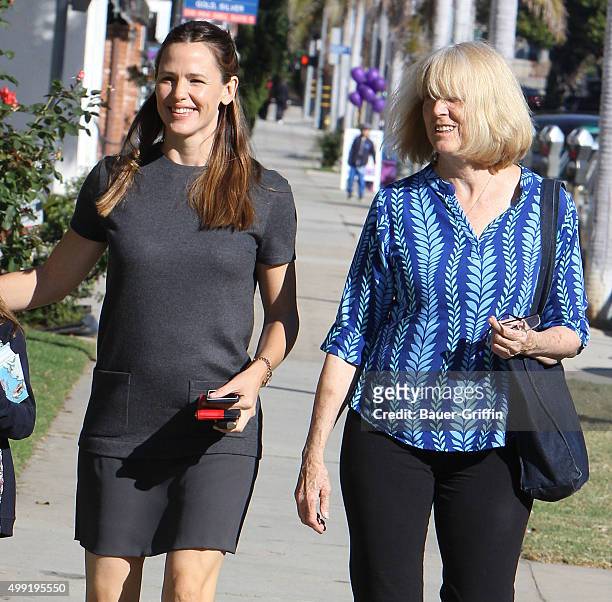 Jennifer Garner and Ben Affleck's mother, Christine Anne Boldt are seen on November 29, 2015 in Los Angeles, California.