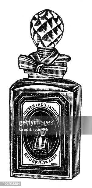 perfume bottle - perfume atomizer stock illustrations