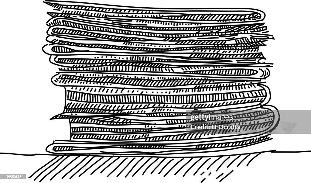 Stack Detailed Drawing Office Files Stack Drawing High-Res Vector Graphic - Getty Images