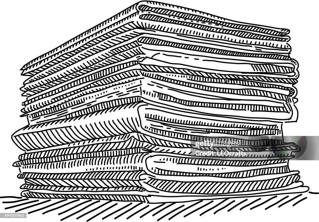 Stack Detailed Drawing Office Files Stack Drawing High-Res Vector Graphic - Getty Images