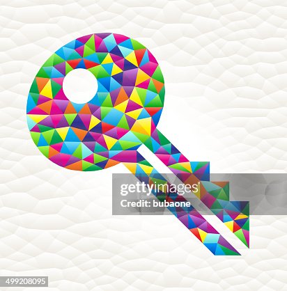 Key on triangular pattern mosaic royalty free vector art Key on triangular pattern mosaic royalty free vector art