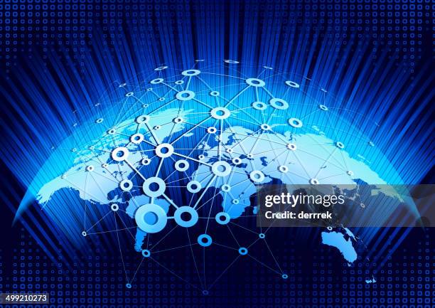 global communications - smart mobility stock illustrations