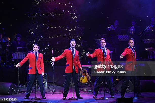 Jersey Boys perform at Magic Radios festive concert The Magic of Christmas at London Palladium on November 29, 2015 in London, England.