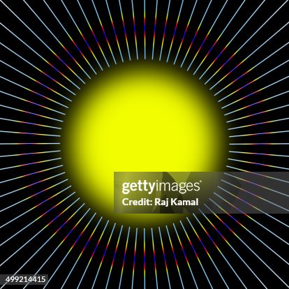 Glowing Circle and Rays Creative Abstract Design Glowing Circle and Rays Creative Abstract Design