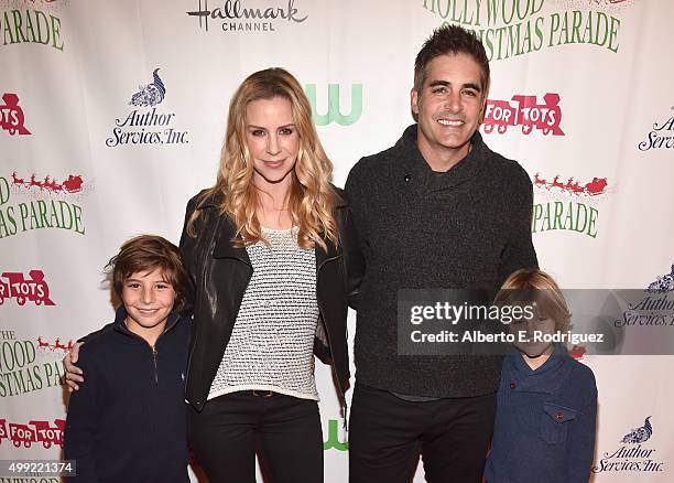 Actors Jenna Gering and Galen Gering, with family, attend 2015 Hollywood Christmas Parade on November 29, 2015 in Hollywood, California.